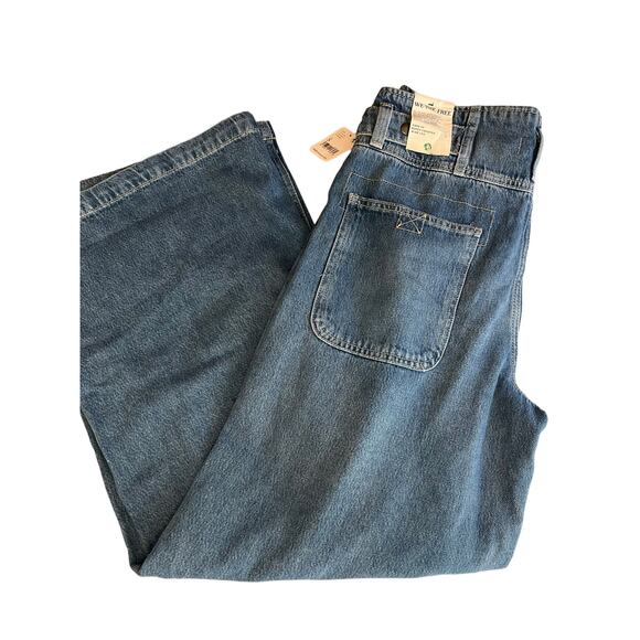 Free People We the Free Super Sweeper Full Wide Leg Denim Jeans - Picture 2 of 11